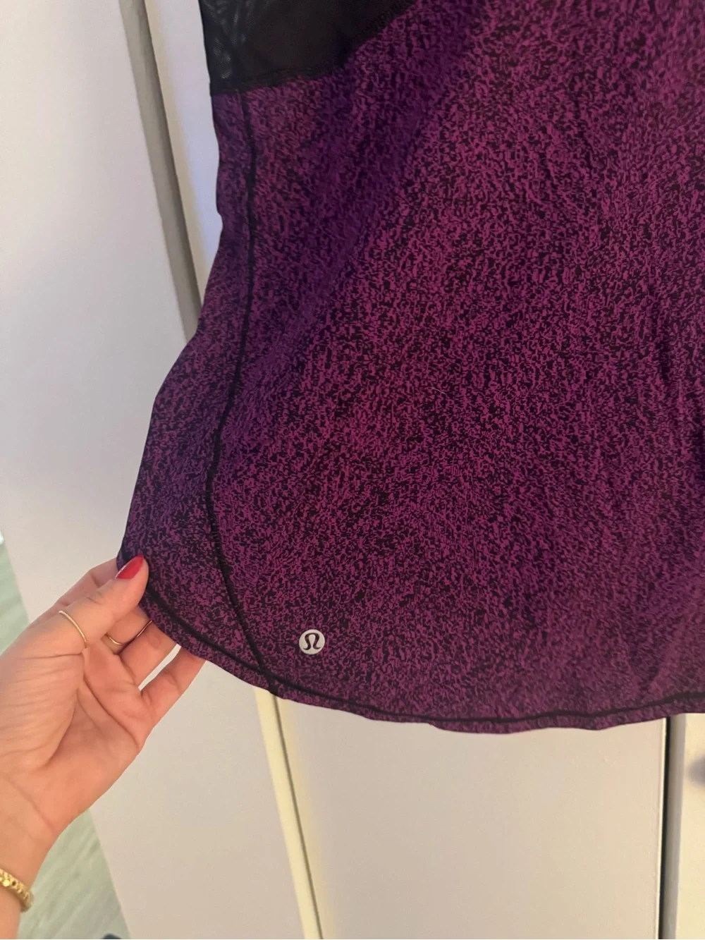 lululemon athletica Deep Purple Mesh-Detail Tank Top